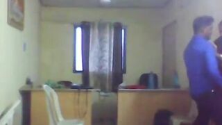 In the government office, the female officer lifted the saree and sat on the dick of the personal assistant.
 Indian Video Tape