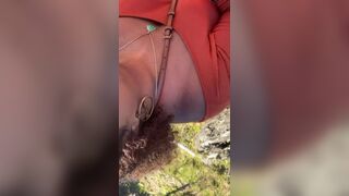 PRETTY EBONY SUCKING DICK AT LAKE