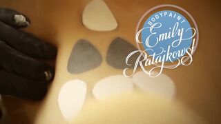 Hot Emily Ratajkowski Naked Body Paint Photoshoot Video Tape Leaked