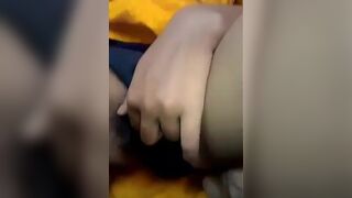 The Bengali girl showed her dark-skinned ass by removing her panty to the side
 Indian Video Tape