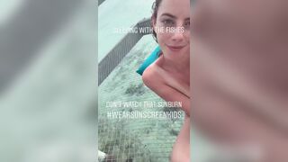 Top  Kaya Scodelario Sexy Topless Instagram Story HD