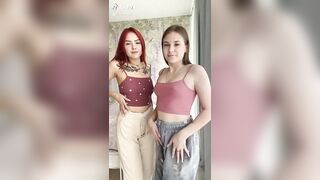 Cute TikTok chicks totally naked