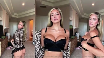 Hannah Palmer Teases in Black Lingerie Strip Onlyfans Video