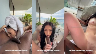 Auhneesh Nicole Teases in POV BBC Balcony Fuck Video