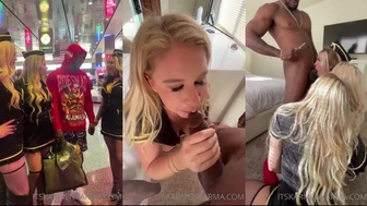 Karmen Karma 3 Blondes Air Hostess Tease Share a Big Black Cock Video