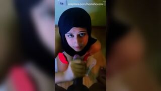 Hot  Muslim Slave Gets Covered In Cum