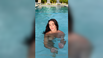 Natalie Roush Tits teasing in pool onlyfans leaked video tape