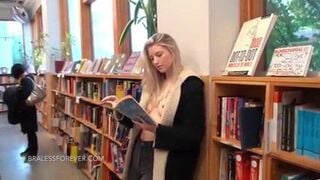 Top BralessForever Naked In Library Patreon Public Tape Premium