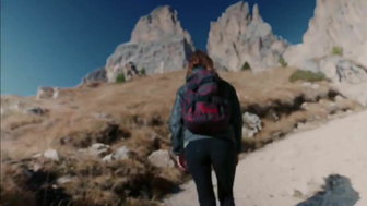 Hikers go hiking in the mountains and fast fuck in the woods