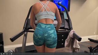 Christina Khalil Sexy Treadmill Ass Tease