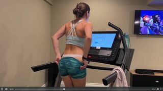 Christina Khalil Sexy Treadmill Ass Tease