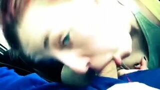 Girlfriend Does Quick Oral Sextape And Swallow Cum In The Car