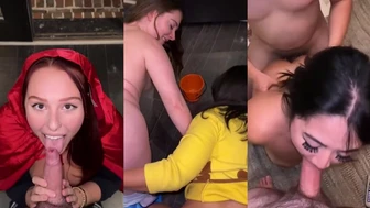 Bronwin Aurora And Crew Enjoy A Halloween Gangbang Party