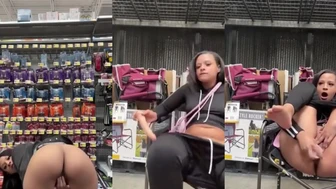 Mia Malkova Rides A Vibrating Dildo On A Walmart Chair While Squirting