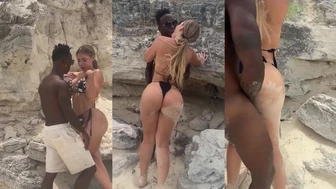 Vanessa Bohorquez Rides A Big Black Cock On Sandy Shores