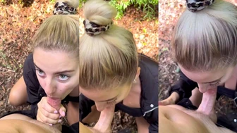 Sharna Beckman Gives A Steamy POV Blowjob In The Wild