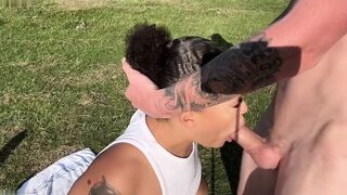 Sasha Enjoys Giving Head To A BBC And Missionary Sex In A Park