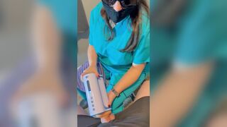 Sperm Bank Nurse Uses a Machine to get my Sample