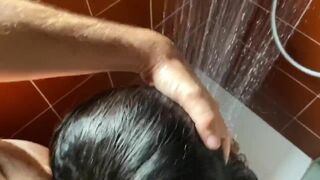 Fucks his Latina roommate at the shower