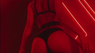 Rachel Cook Naught Black Cat In Red Neon Lights Onlyfans Leaked Tape