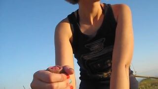 Polish Girlfriend Magda Outdoor Oral