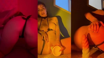Arikytsya Pleasures Herself Under Seductive Red Lighting