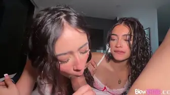 SkinnyCurly And Lilibaby18 Enjoy Rough POV Threesome Action