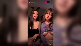 Gorgeous nipples on a instagram live stream