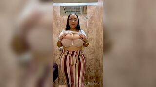 Jaki-senpai Taking Her Big Boobs Out And Rubbing Rubbing Nipples In A Public Bathroom Onlyfans Leaked Video