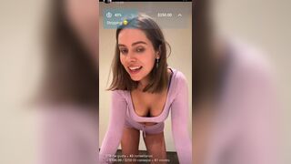 Brandy Gordon Livestream Striptease Blue Lancery