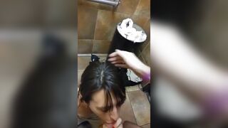 Nurse is caught having oral porn with a patient in the toilet