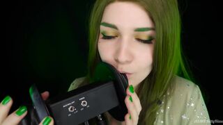 ASMR KittyKlaw Green Licking And Mouth Sounds Leaked Video