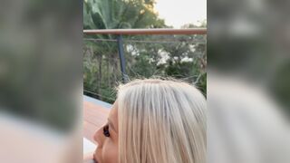 Balcony Porn with Random Bimbo