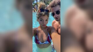 Overtimemegan Outside On Pool Wearing Bikini Tiktok Leaked Video