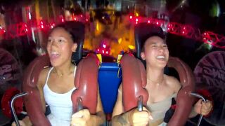 Girls Titties Pop Out On Rollercoaster Tape