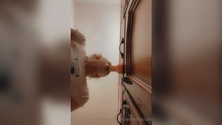 Emilytaylorx Sucking Dildo Stick To The Cabinet Upview Onlyfans Leaked Video