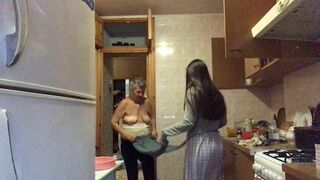 Apofigeaa Her Grandma Walking Naked In to Her Stream