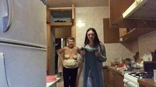 Apofigeaa Her Grandma Walking Naked In to Her Stream