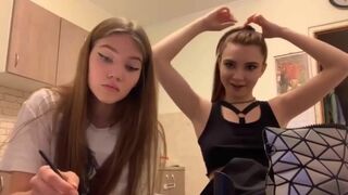 Gorgeous russian teens going naked for some cash on periscope