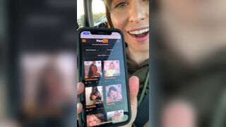 rileyreid Show Her Pussy And Tits In a Car