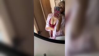 Sexy Breckie Hill Mirror Ceveage Onlyfans Video