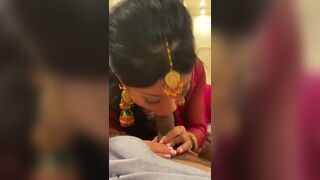 NRI Punjabi girl sucked boyfriend’s cock on the occasion of marriage
 Indian Video