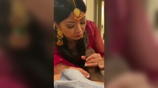 NRI Punjabi girl sucked boyfriend’s cock on the occasion of marriage
 Indian Video