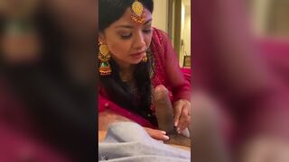 NRI Punjabi girl sucked boyfriend’s cock on the occasion of marriage
 Indian Video