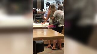 Blondy Whore Fucking In Public McDonalds While Wearing Clothes Quicky Video