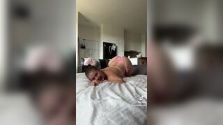 Anotherneeka Wearing a Bikini and Doing a Tiktok On a Bed Video