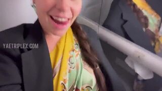 Horny Girl Tease And Rubs Her Pussy On Flight Cam Leaked Video