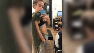 Skinny Hot Teen With Samll Tits Mirror Selfie Video