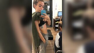 Skinny Hot Teen With Samll Tits Mirror Selfie Video