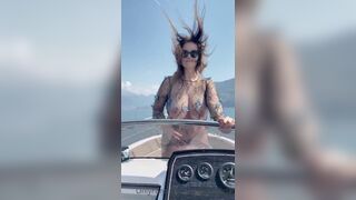 Madygiofficial Big Tity Babe Wearing See Through Dress On the Boat Onlyfans Video